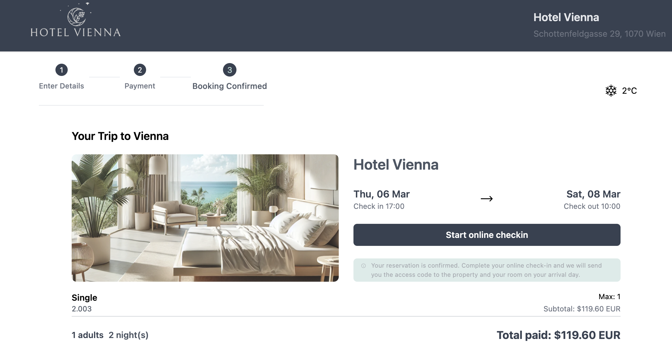 Motek Booking Checkin